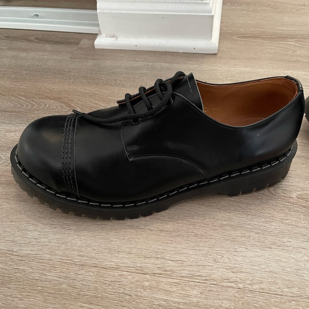 All Saints Black Leather Oxfords - Picture 5 of 8